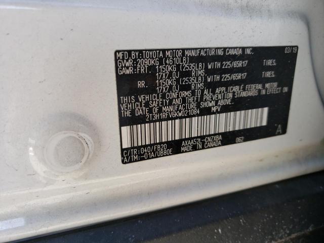 2019 TOYOTA RAV4 LE - 2T3H1RFV6KW021084