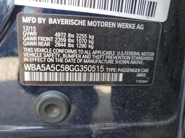 2016 BMW 528 I WBA5A5C58GG350515