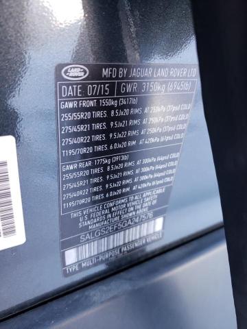 SALGS2EF5GA247576 Land Rover Range Rover Supercharged