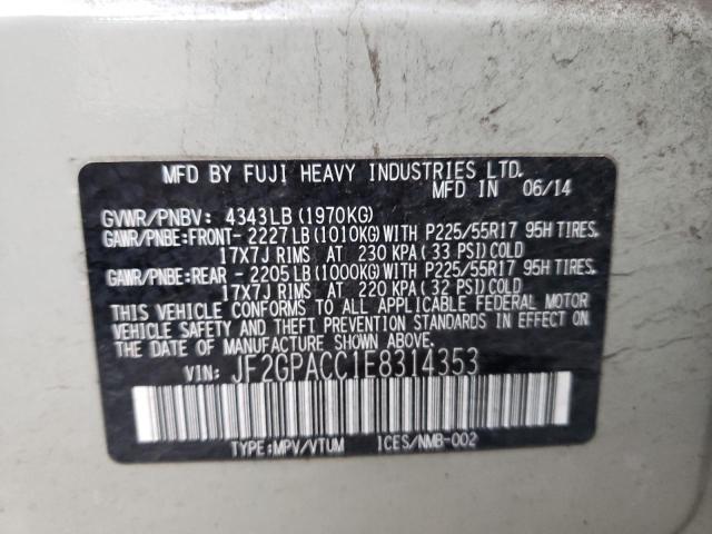 JF2GPACC1E8314353 Subaru Xv Crosstrek 2.0 Premium