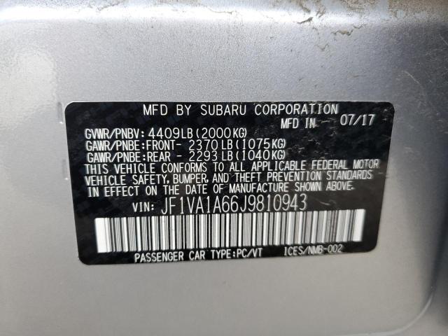 JF1VA1A66J9810943 Subaru WRX