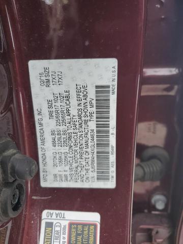 2016 HONDA CR-V SE - 5J6RM4H4XGL044634