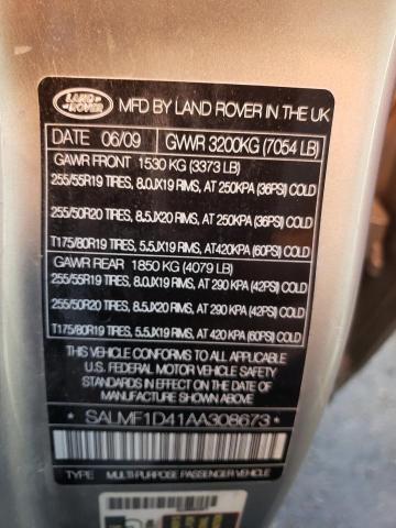 SALMF1D41AA308673 Land Rover RANGEROVER