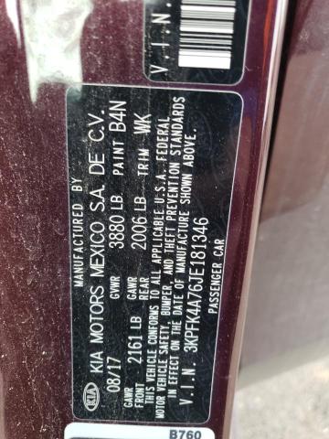 3KPFK4A76JE181346 KIA FORTE LX