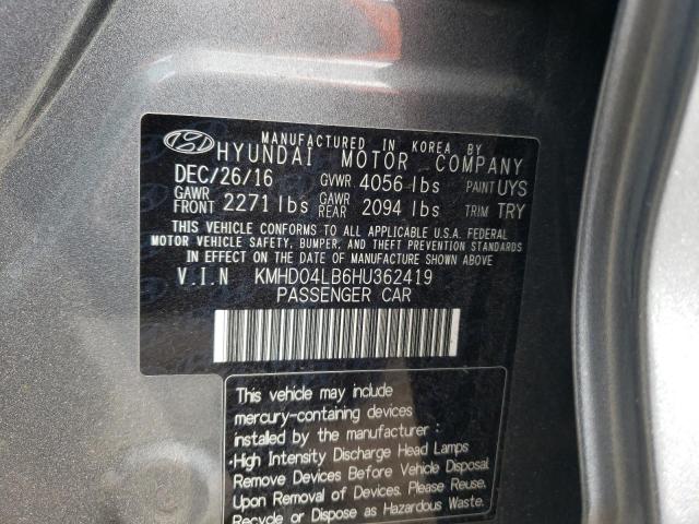 2017 HYUNDAI ELANTRA SP - KMHD04LB6HU362419
