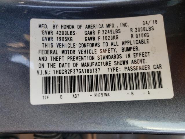 2016 HONDA ACCORD LX - 1HGCR2F37GA189137