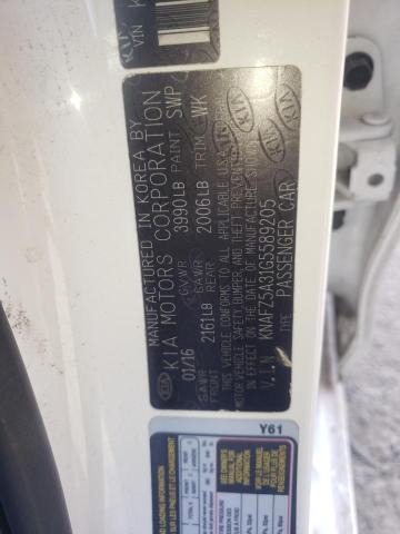 KNAFZ5A31G5589205 KIA FORTE SX