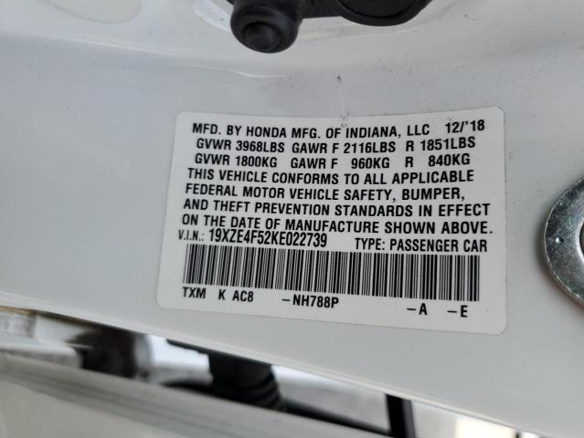 2019 HONDA INSIGHT EX - 19XZE4F52KE022739