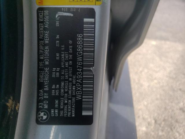 WBXPA93476WG86886 BMW X3 3.0I