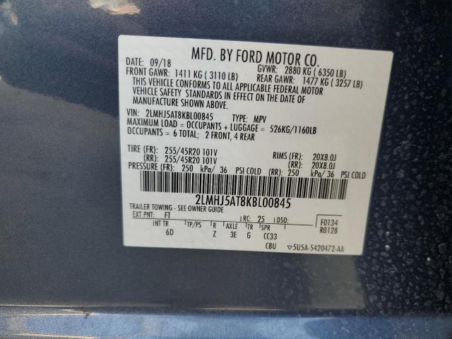 2019 LINCOLN MKT - 2LMHJ5AT8KBL00845