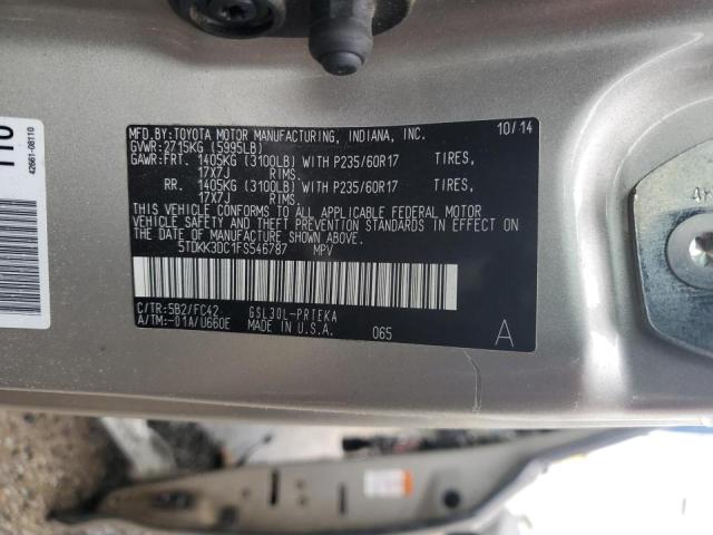 2015 TOYOTA SIENNA LE - 5TDKK3DC1FS546787