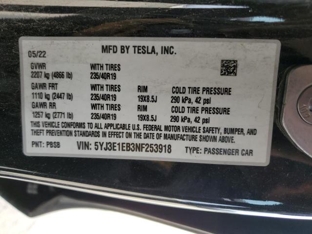 5YJ3E1EB3NF253918 Tesla MODEL 3