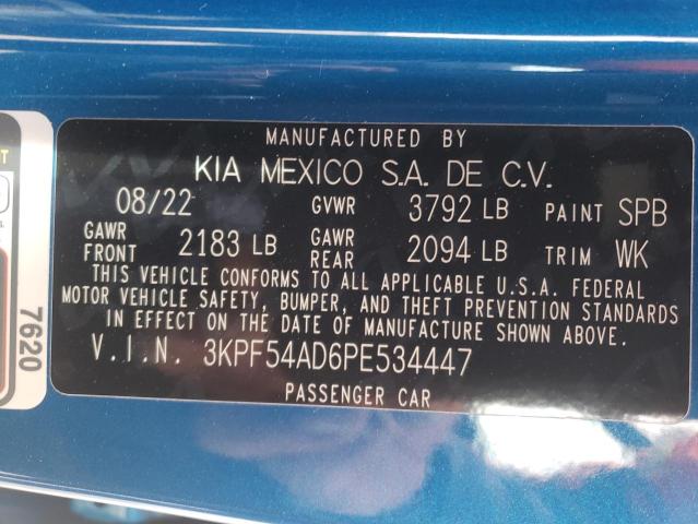 3KPF54AD6PE534447 KIA Forte Gt Line