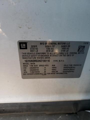 2017 CADILLAC XT5 LUXURY - 1GYKNDRS3HZ199116