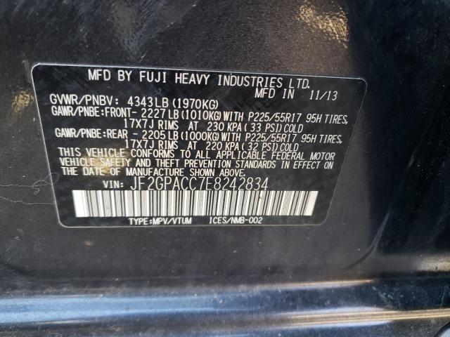JF2GPACC7E8242834 Subaru Xv Crosstrek 2.0 Premium