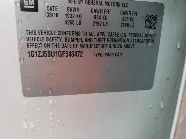 2016 CHEVROLET MALIBU HYB - 1G1ZJ5SU1GF348472