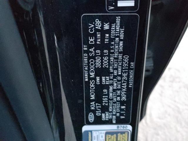 3KPFK4A73HE119560 KIA FORTE LX