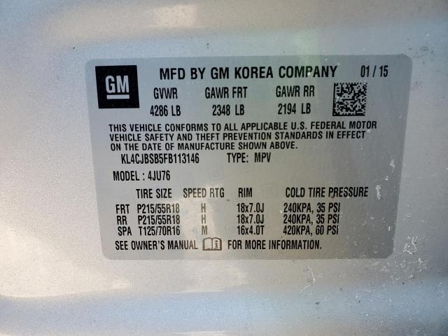 2015 BUICK ENCORE CON - KL4CJBSB5FB113146