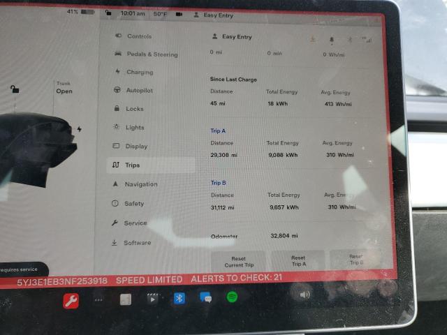 5YJ3E1EB3NF253918 Tesla MODEL 3