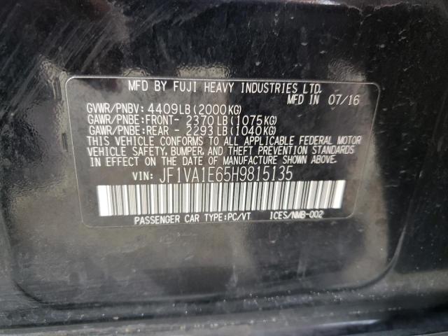 JF1VA1E65H9815135 Subaru Wrx Premium