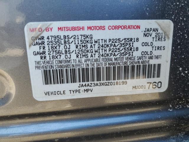 2016 MITSUBISHI OUTLANDER JA4AZ3A3XGZ018199