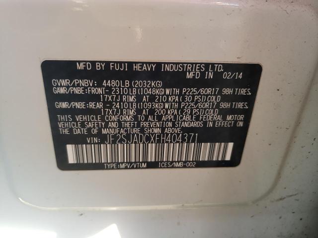 2015 SUBARU FORESTER 2 - JF2SJADCXFH404371