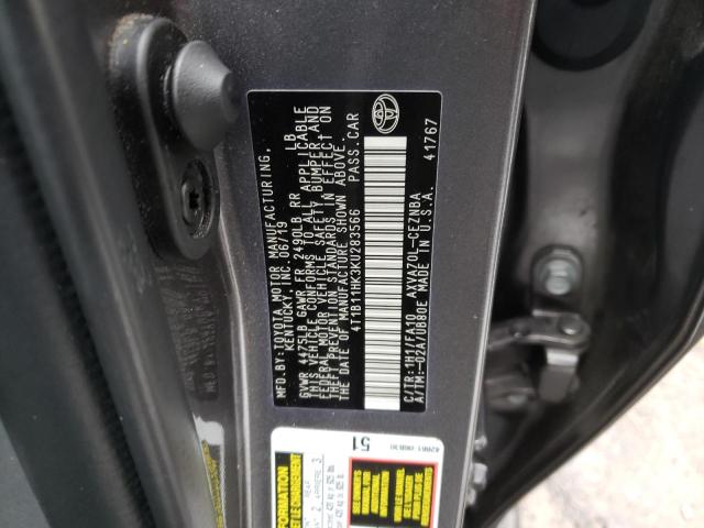 2019 TOYOTA CAMRY L - 4T1B11HK3KU283566