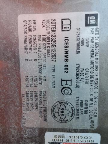 3GTEK13329G122637 GMC Sierra K1500