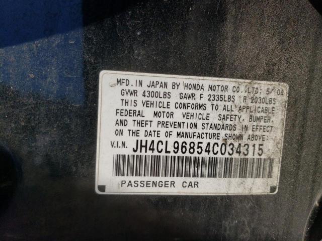 JH4CL96854C034315 Acura TSX