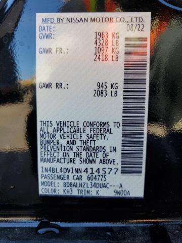 2022 NISSAN ALTIMA SV - 1N4BL4DV1NN414577