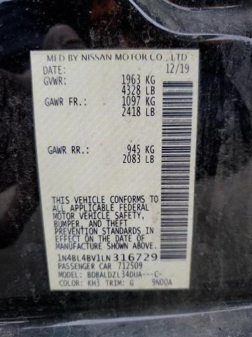1N4BL4BV1LN316729 Nissan ALTIMA S