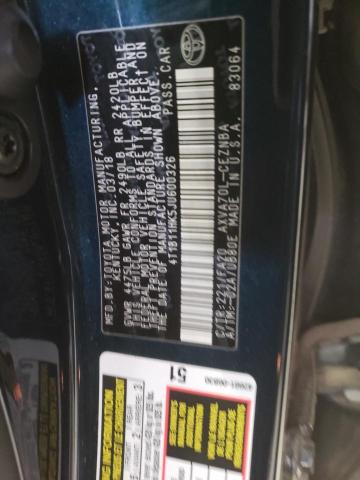 2018 TOYOTA CAMRY L - 4T1B11HK5JU600326