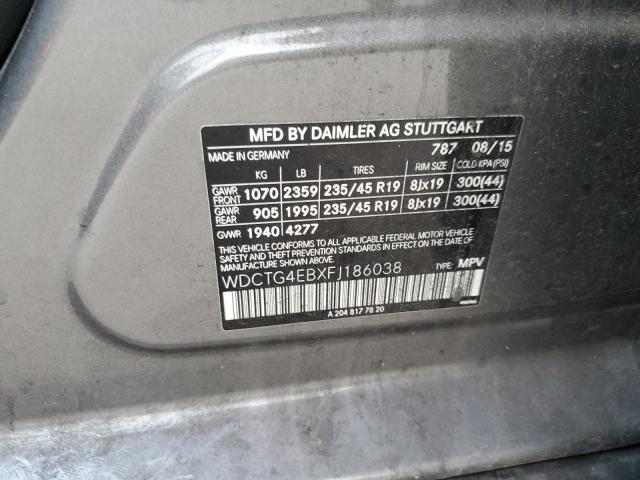 2015 MERCEDES-BENZ GLA 250 - WDCTG4EBXFJ186038