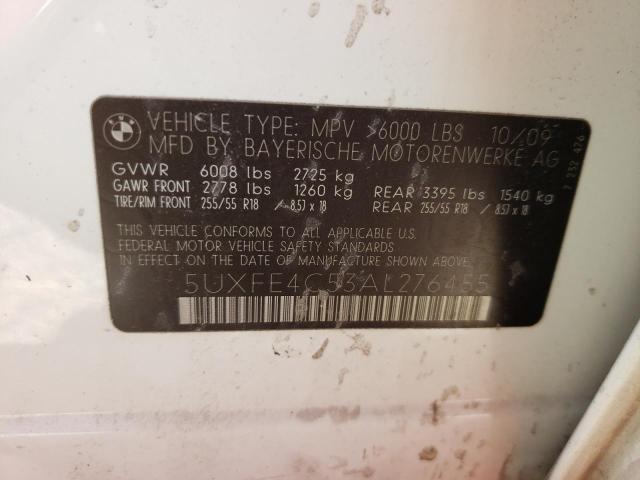 5UXFE4C53AL276455 BMW X5 Xdrive30i