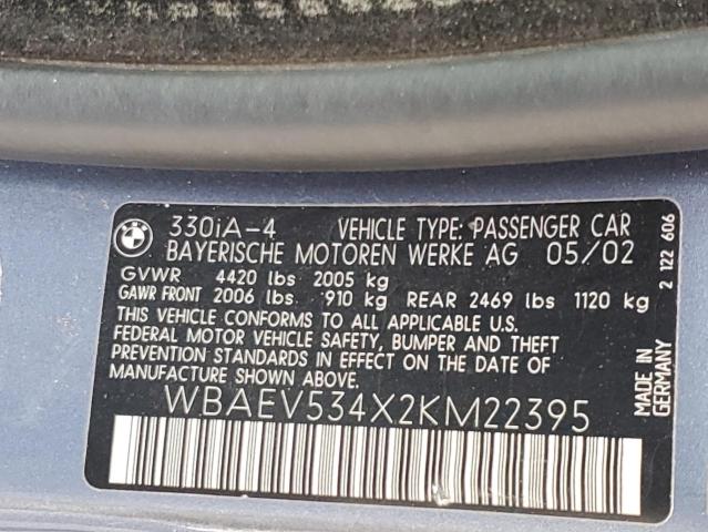 WBAEV534X2KM22395 BMW 330 I