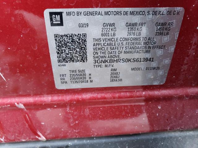 2019 CHEVROLET BLAZER 3LT - 3GNKBHRS0KS613941
