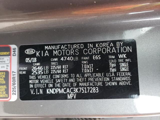 KNDPMCAC3K7517283 KIA Sportage Lx