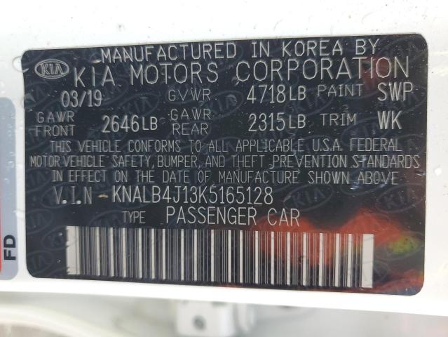 2019 KIA CADENZA PR - KNALB4J13K5165128