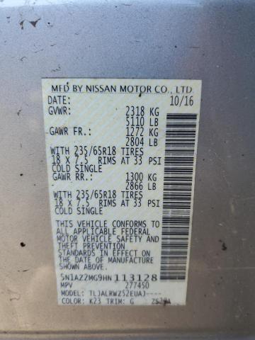 5N1AZ2MG9HN113128 Nissan MURANO S