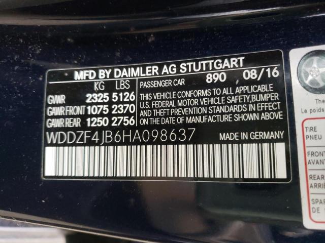 2017 MERCEDES-BENZ E 300 - WDDZF4JB6HA098637