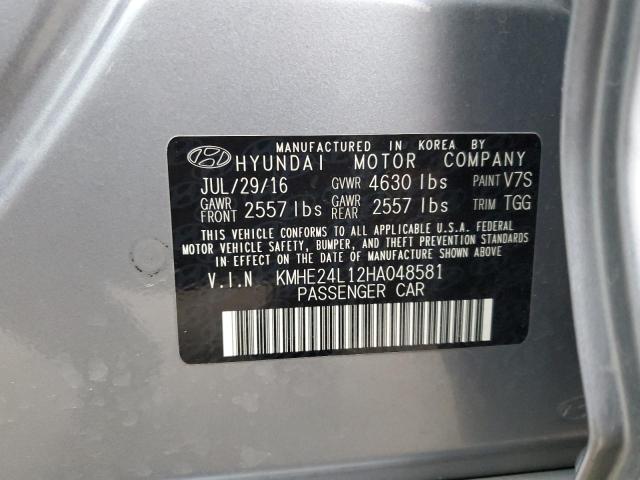 2017 HYUNDAI SONATA HYB - KMHE24L12HA048581