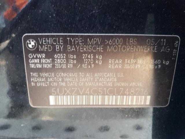 5UXZV4C51CL748216 BMW X5 Xdrive35i