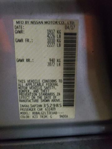 1N4AL3AP1HN352985 Nissan ALTIMA 2.5