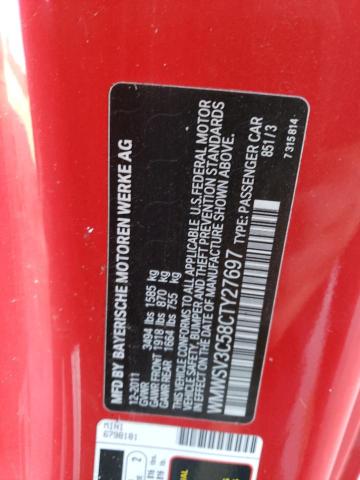 WMWSV3C58CTY27697 Mini COOPER S