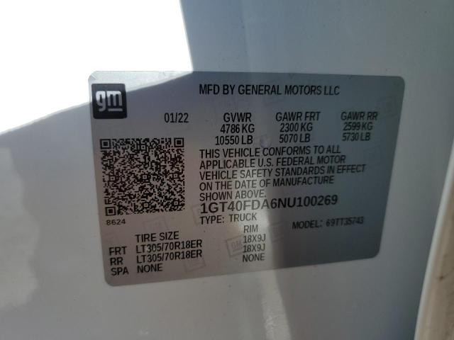 2022 GMC HUMMER PIC 1GT40FDA6NU100269