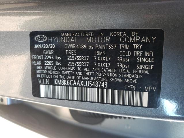 2020 HYUNDAI KONA SEL P - KM8K6CAAXLU548743