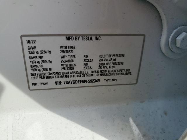 7SAYGDEE6PF592349 Tesla Model Y