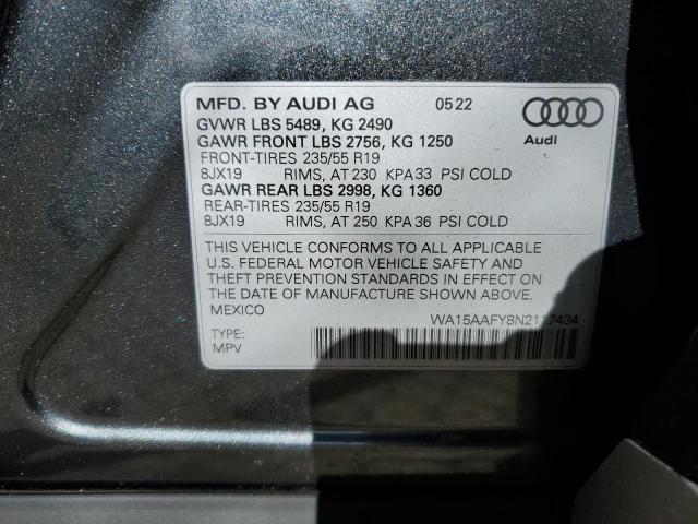 2022 AUDI Q5 SPORTBA WA15AAFY8N2117434