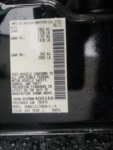 2022 NISSAN ALTIMA SL - 1N4BL4EV0NN400166