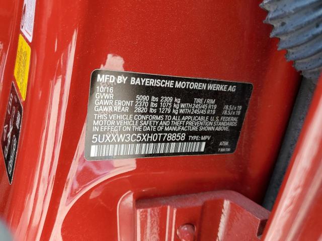 5UXXW3C5XH0T78858 BMW X4